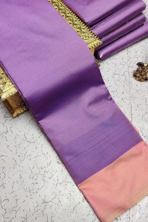 Vibrant Semi Silk Saree Collection | Lavender/Light Purple