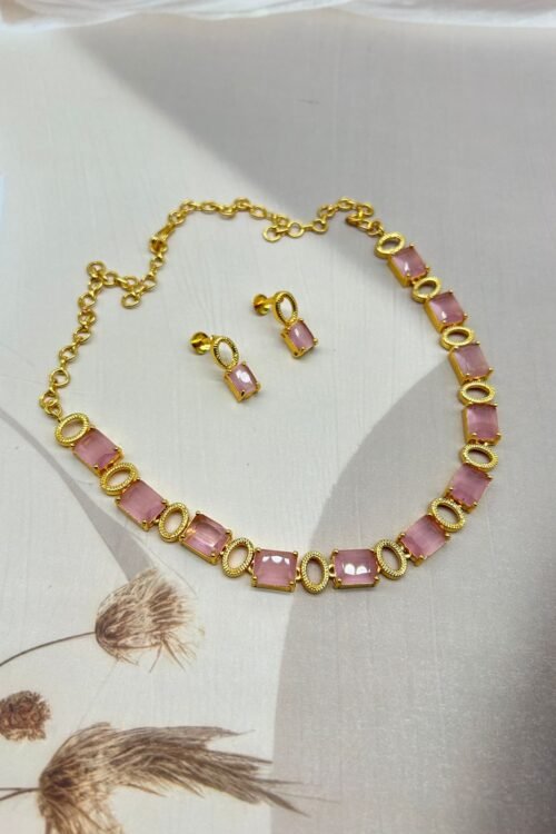 AD Stone Neckles With Earrings