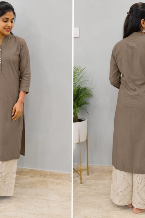 ✨ Elegant Women’s Kurta Set ✨  * Stylish taupe/brown straight kurta *